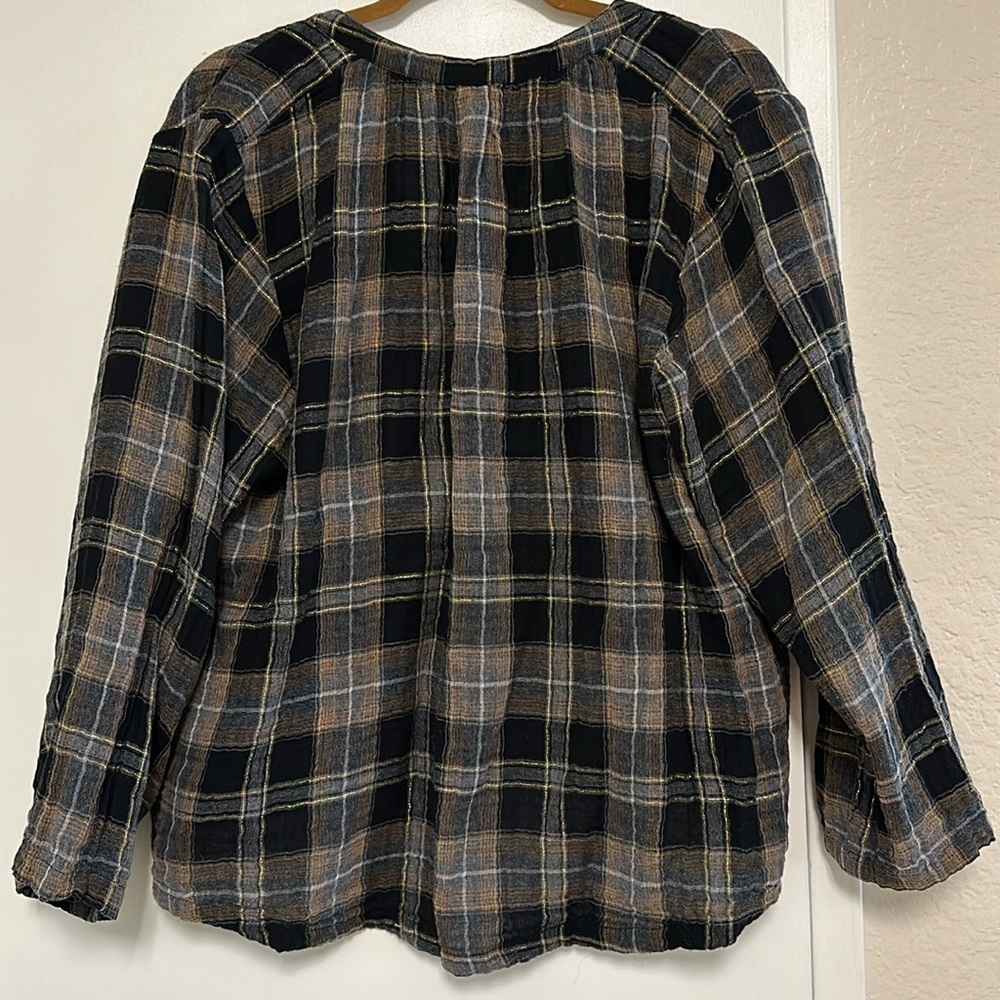A PIECE APART AGATA‎ TOP FLANNEL HOOK AND EYE GOLD THREAD SIZE 6​​​​ - Picture 8 of 13